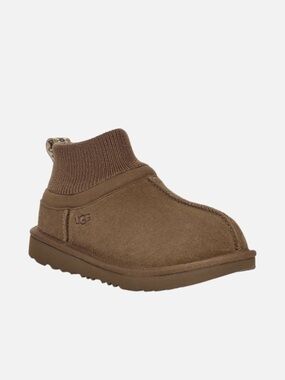 UGG toddler size 7 Brown Knit-Cuff Suede Slip-On Boot